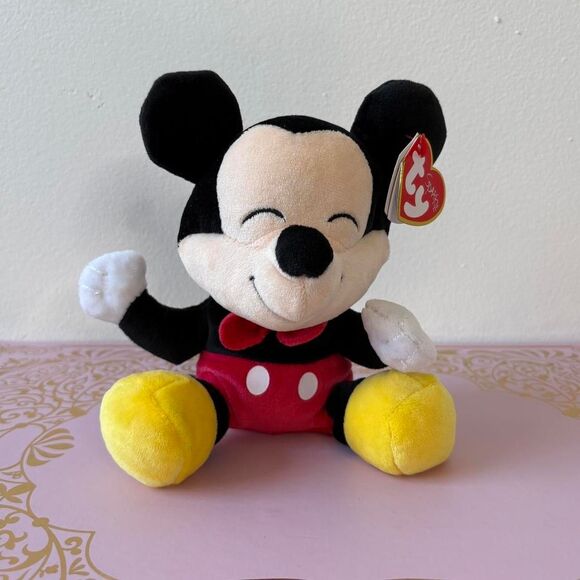 Mickey Mouse TY Beanie Baby 8in Plush Sparkle Collection NWT - Picture 1 of 6